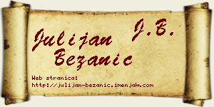 Julijan Bežanić vizit kartica